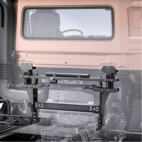 ကားအတွင်းပိုင္း၌ သံဘောင်ကြိုးတပ်ထားသော ယန္တရားအစိတ်အပိုင်း